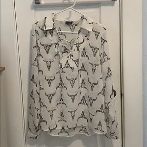 Long sleeve M Cruel sheer shirt.